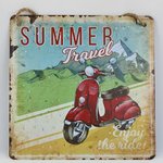 Scooter Summer Travel Wandbord metaal 30 cm