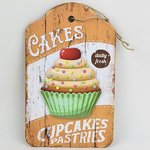 Wandbord Cakes Cupcakes Pastries 24 cm